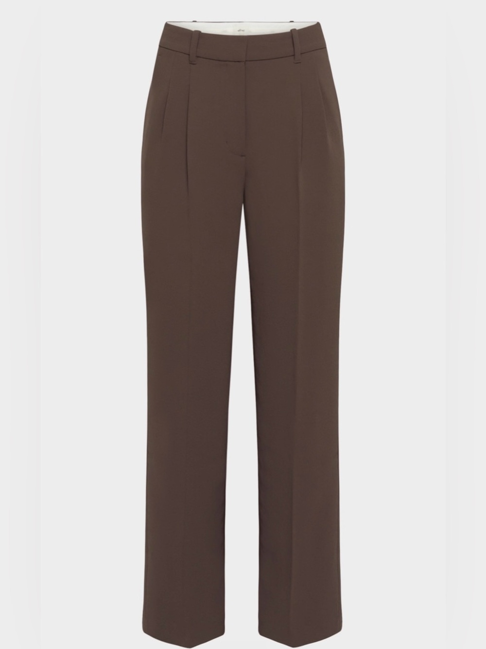 Aritzia The Effortless Pant Crepette High Rise in Rich Mocha Brown Size 2